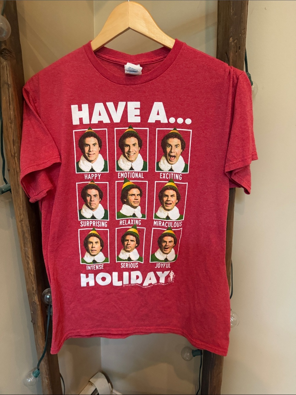 Elf Movie Red Holiday Graphic T-Shirt